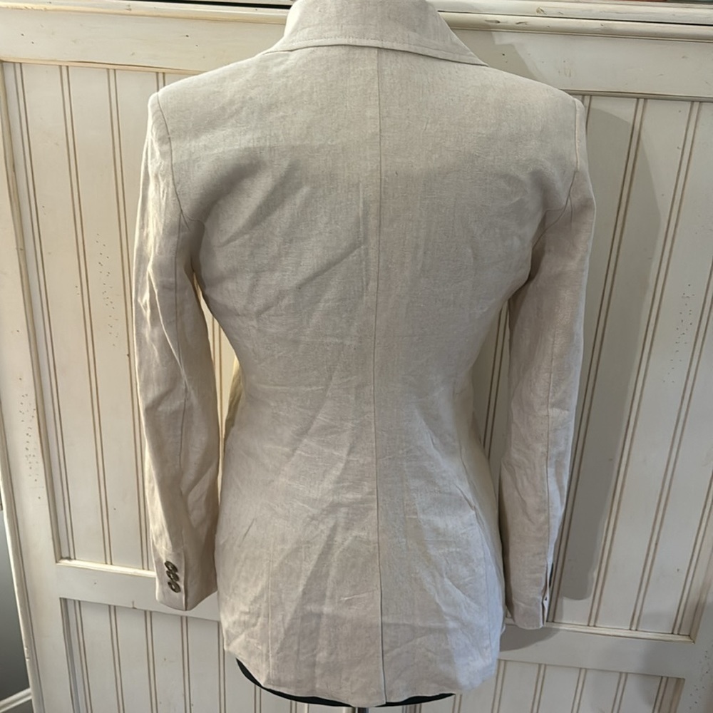 Anthropologie Avec Les Filles Classic Linen Business Casual Blazer - Picture 9 of 11